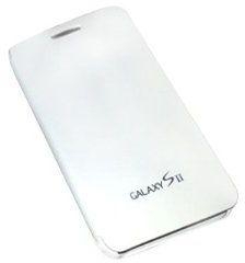leather flip cover case for samsung galaxy s2 (white)