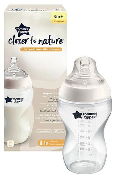 tommee tippee Closer To Nature Feeding Bottle - 340ml - 3m+