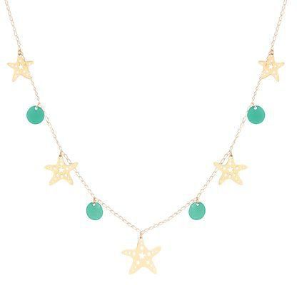 Miss L' by L'azurde All Year Round Starfish Necklace In 18 K Yellow Gold