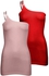 Silvy Set of 2 Casual Dress for Women - Rose / Red, X-Large