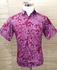 Short Sleeve Batik Men Shirt - Block Printed - 100% Cotton-SIZE S (Red)