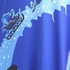 Christmas Print Long Sleeve Skater Dress - Blue - 3xl