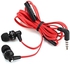 Generic ES - 710i 1.2m Cable Length In-ear Earphone With Mic For Mobile Phone Tablet PC(RED WITH BLACK)