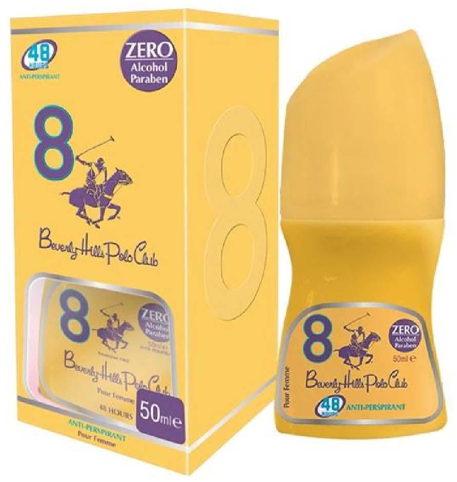 Beverly Hills Polo Club Women's Antiperspirant Roll-on No. 8 - 50ml- Babystore.ae