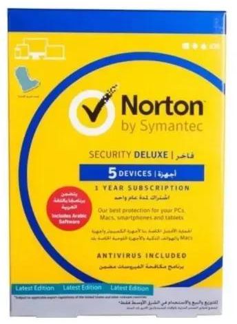 Norton Symantec Norton Security Deluxe - Internet Security + Antivirus - 5 Devices