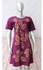 Vivienne Co Purple Dress Embroidered With Stoned Leaf Ankara, JVL Fashion