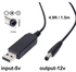 DC 5V to 12V USB Power Cable, with DC 5.5 x 2.1 Plug Powers the Router via a Power Bank During a Power Outage (1 Meter)
