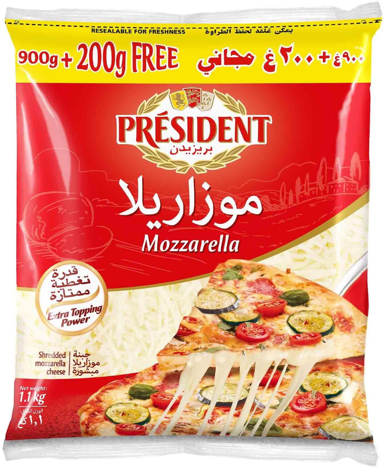 President Shredded Mozzarella Cheese 1.1kg