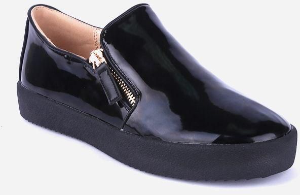 Joelle Patent Leather Moccassin - Black