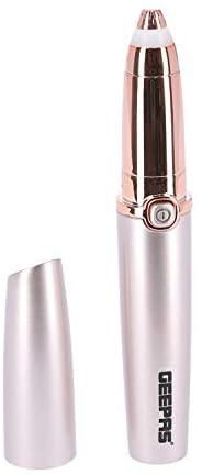 Geepas Eyebrow Trimmer - Eyebrow Trimmer For Women, Usb Charging Cable, On/Off Switch, Eyebrow Epilator For Women, Led Indicator, Eyebrow Remover, Lipstick Design, Sharpness/Safety/Painless