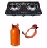 Saisho 3 Burner Gas Cooker + 12.5 Kg Cylinder + Gas Regulator + Gas Hose & Clip
