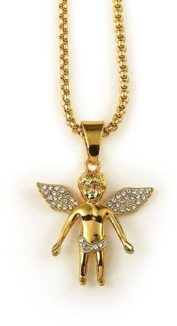 Generic 2016 New 18K Plating Little Boy Angel Jewelry (small) Necklace Hip Hop Style Necklace nice