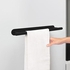 Joejis Self Adhesive Towel Rail Stainless Steel Bathroom Towel Holder 40cm - Drill Free Perfect for both Hand Towels and Large Towels - Multiuse Towel Holders for Bathroom and Kitchen in Matte Black