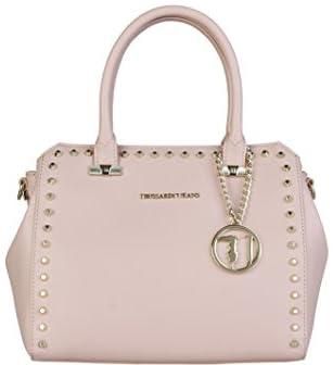 Trussardi Saffiano Eco-Leather Bag for Women - Tote, Pink, 75BN01_32