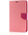 Mercury Goospery Fancy Diary Wallet Leather Stand Case for Samsung Galaxy Tab 3 P3200 P3210 - Rose / Pink