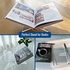 Acrylic Book Holder Transparent Clear Book Stand, Angled Open Book Display Stand Cookbook Stand Coffee Table Book Stand for Open and Closed Reading Books, Magazines, Textbooks, Transparent