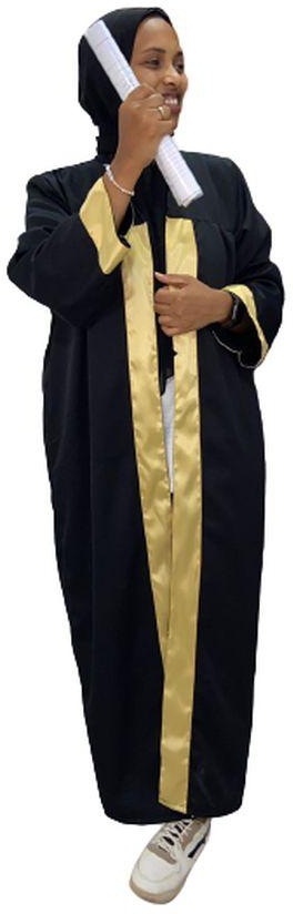 lusso moda Graduation Long Black Robe