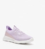 Kappa Girls Printed Slip-On Walking Shoes With Lace Detail 37 Lilac