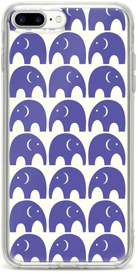 Protective Case Cover For Apple iPhone 8 Plus Baby Elephants Full Print