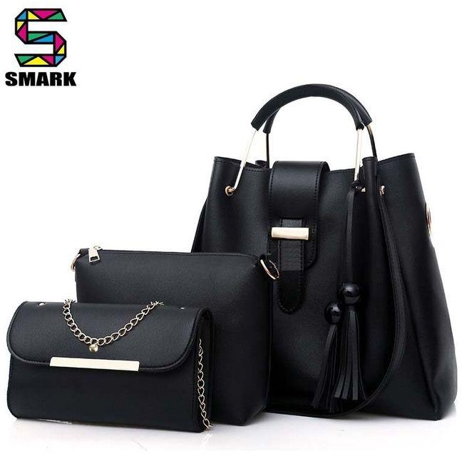 3 In 1 Women Bag Crossbody Bag Handbag Underarm Bag Ladies Female Wallet