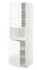 METOD خزانة عالية لميكروويف مع بابين/أرفف, أبيض/Voxtorp أبيض مطفي, ‎60x60x200 سم‏ - IKEA