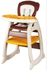 Mama Kids 2-in-1 Convertible Baby High Feeding Chair - Orange/Brown