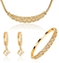 Mysmar 18K Yellow Gold Plated Woven Necklace  Set, 3 Piece