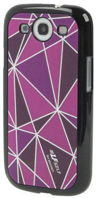 Glass Window Grilles Style Plastic Case for Samsung GalaxySIII S3 i9300 (Purple)