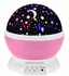 Generic - Star And Moon Rotating Projector Night Lamp Black/White/Pink 13X13X14.5Centimeter