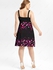 Plus Size 3D Lace Up Heart Print Valentines Day Dress - 5x | Us 30-32