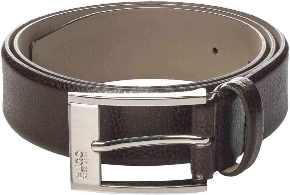 Hugo Boss 50292595 Leather Belt for Men, Dark Brown