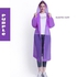Waterproof Jacket Clear EVA Raincoat Hooded Unisex- Purple