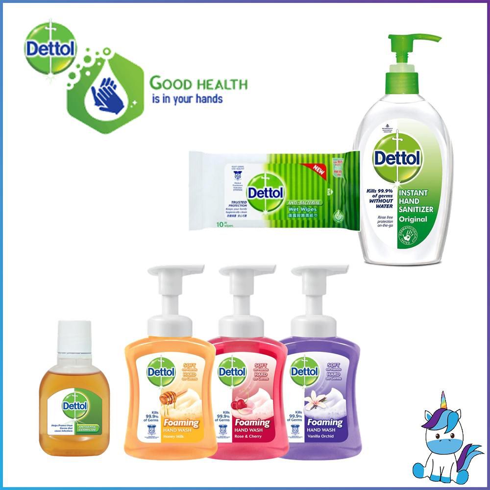 Dettol Antibacterial and Antivirus Antiseptic, Hand Sanitizer, Hand Wash, Wet Wipes