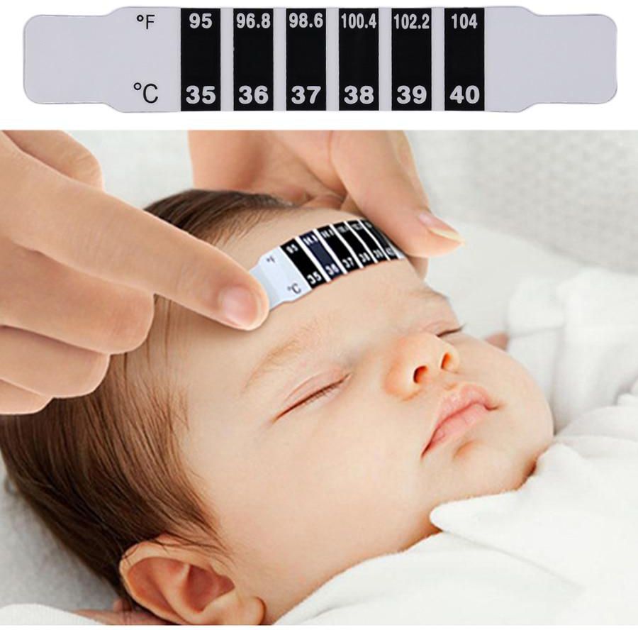 1pc Thermometer Baby Kids Forehead Strip Head Thermometer Fever Body Temperature Test Device