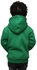 OneHand Hoodie Melton Printed Cotton For Kids - Green