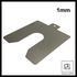 Hardwaremise 304 Stainless Steel Slotted Shim 1mm Pre-Cut Precision Shims Leveling Alignment