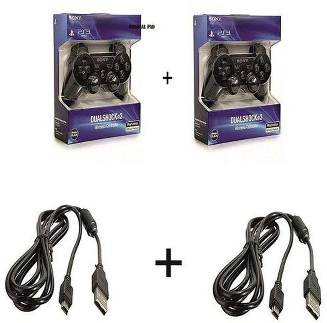 Sony PS3 WIRELESS GAME PAD - 2 PCS + 2 STANDARD USB CABLES