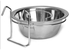 No Brand Stainless Steel Hanging Bowl Feeding Bowl Pet Bird Dog Food Water Cage Cup