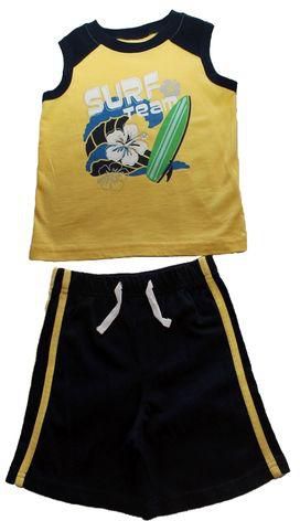Faded Glory Graphic Top And Shorts - Yellow