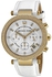 Michael Kors Women's Chrono Leather Watch MK2290 (Gold Parker/White)