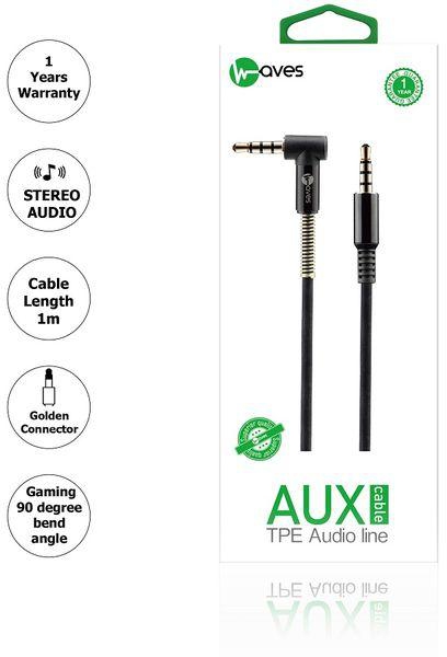 Waves Auxiliary Cable - 1M - Black