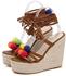 550-1 Ethnic Style Women's Sandals With Pompon Design