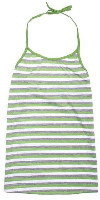 Fashion Top Halter Neck Straps Slim Fit Stripped 45lengthx30bust-green And White