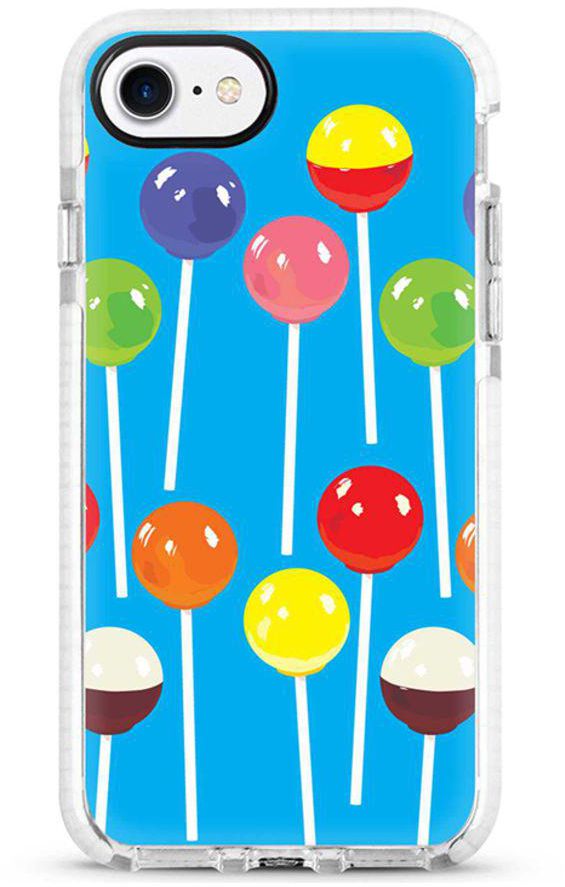 Protective Case Cover For Apple iPhone 8 Lollipop Loops Full Print