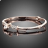 AZORA Gold Plated Stellux Austrian Crystal Heart Charm Bangled Bracelet