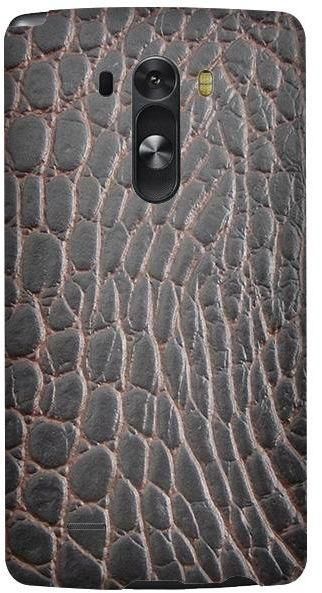 Stylizedd LG G3 Premium Slim Snap case cover Matte Finish - Cowhide Leather - Brown-Black