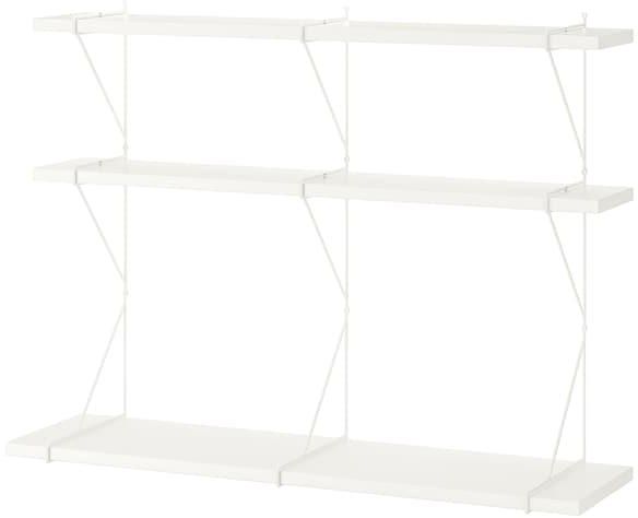 Wall shelf combination, white/white