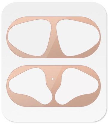 Metal Dust Guard Sticker For Apple AirPods Case Rose Gold