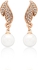 Mysmar 18k Rose Gold Plated Leaf Pearl Jewelry Set [MM307]