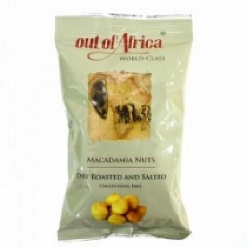 OUT OF AFRICA 250G MACADAMIA NUTS DRY ROASTED AND SALTED